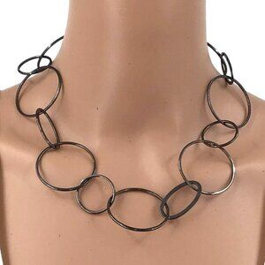 Express Chunky Necklace Geometric Links Adjustable Length